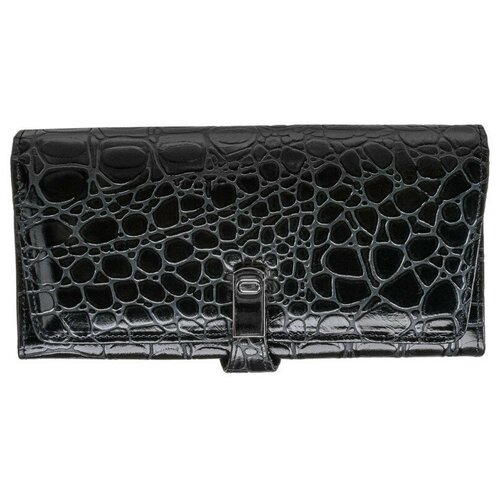 фото Кошелек grand, фактура под рептилию, черный