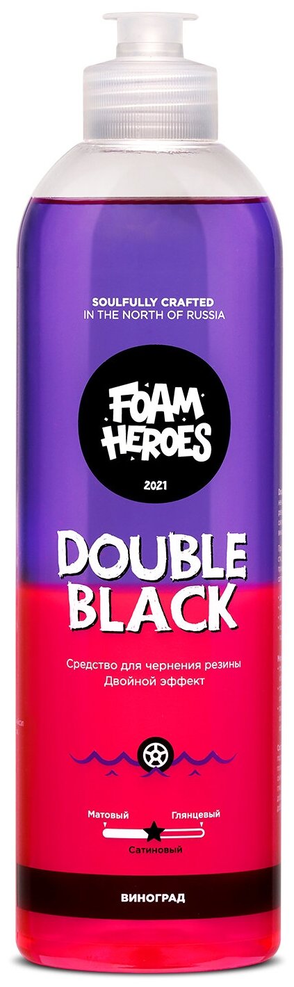 Чернитель резины шин двухкомпонентный Виноград Foam Heroes Double Black 500мл