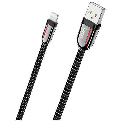 Кабель для iPhone Lightning - 8pin Hoco U74 Тканевый плоский шнур для Айфон кабель iphone 4 usb