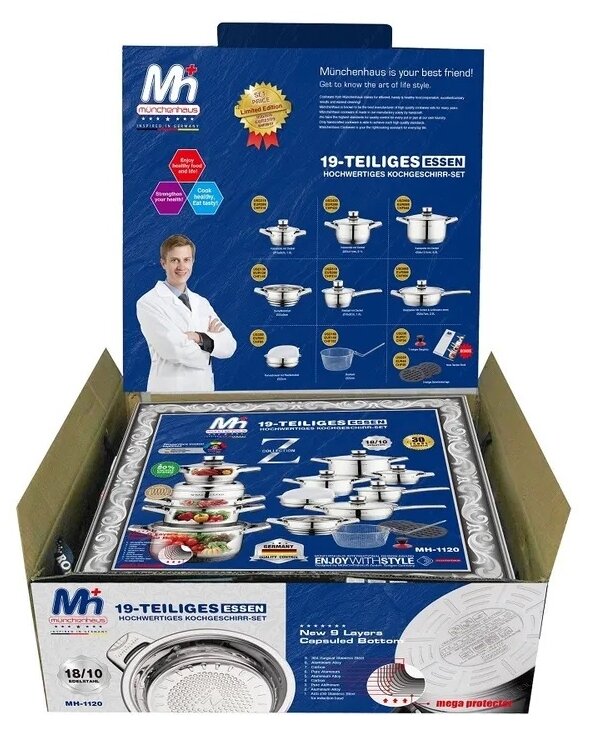 Набор посуды 19 предметов Munchenhaus MH-1120 - фотография № 16
