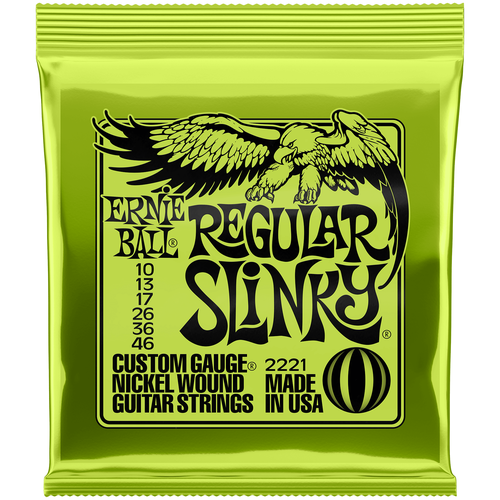 Струны для электрогитары Ernie Ball 2221 Regular Slinky 10-46 набор струн ernie ball 2842 regular slinky 1 уп