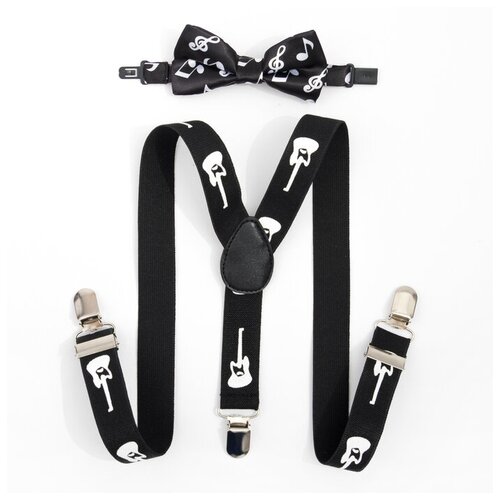 фото Набор детский подтяжки и галстук-бабочка "музыка" kaftan