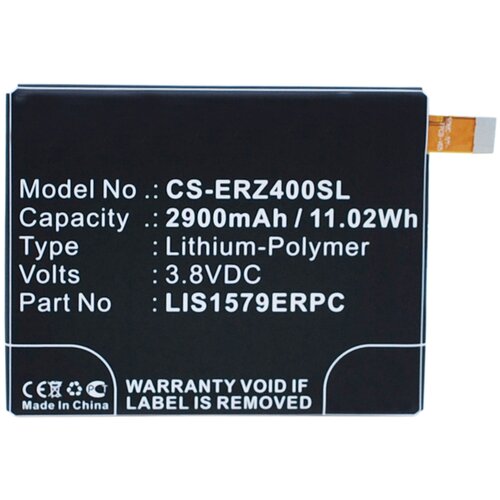 Аккумулятор CS-ERZ400SL LIS1579ERPC (AGPB015-A001) для Sony Xperia Z3+ Dual E6533 3.8V / 2900mAh разъем системный micro usb для sony xperia c5 ultra dual e5533
