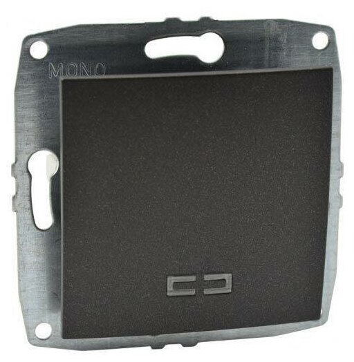 фото Выключатель Mono Electric Despina/ Larissa одноклавишный с подсветкой графит 500-002025-101