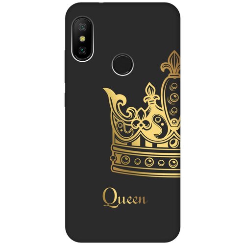 Матовый чехол True Queen для Xiaomi Mi A2 Lite / Redmi 6 Pro / Сяоми Ми А2 Лайт / Редми 6 Про с 3D эффектом черный матовый чехол true princess для xiaomi redmi 6 сяоми редми 6 с 3d эффектом черный