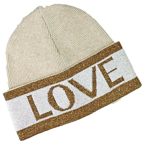 фото Шапка женская с отворотом "love" dispacci