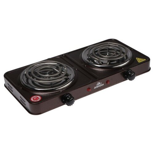Плитка электрическая Добрыня DO-2207 2000 Вт 2 конфорки коричневая 251200₽