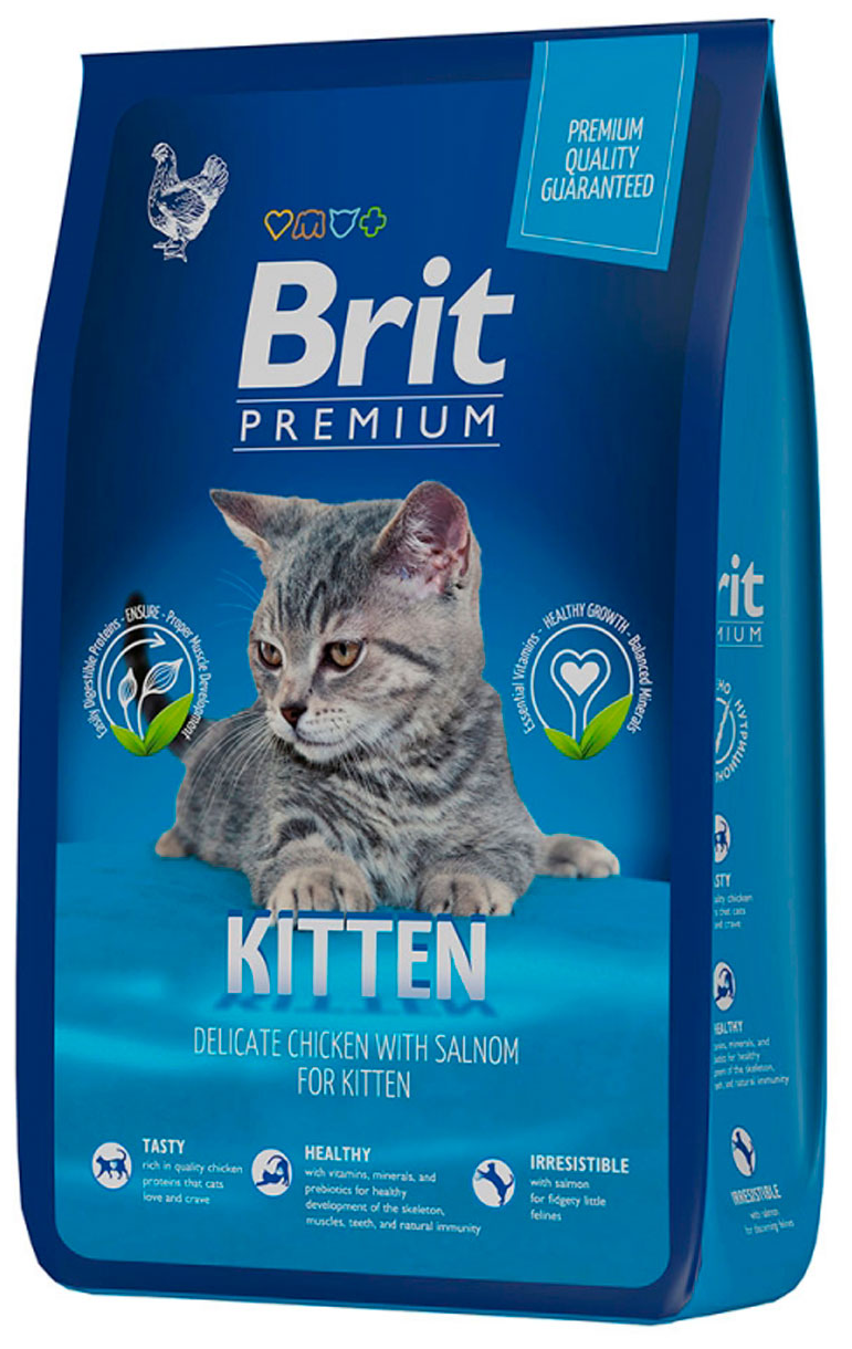 Брит Premium Cat Kitten 5049660 сух. корм премиум класса с курицей д/котят 800г