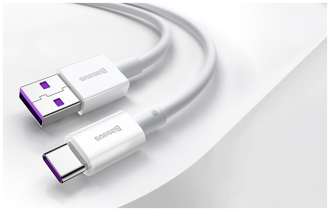 Аксессуар Baseus Superior Series USB - Type-C 66W 2m White CATYS-A02