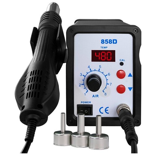 Паяльная станция W S 858D Silver с термо феном и цифровой индикацией 359000₽