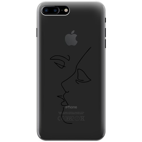 Силиконовый чехол на Apple iPhone 8 Plus / 7 Plus / Эпл Айфон 7 Плюс / 8 Плюс с рисунком Faces