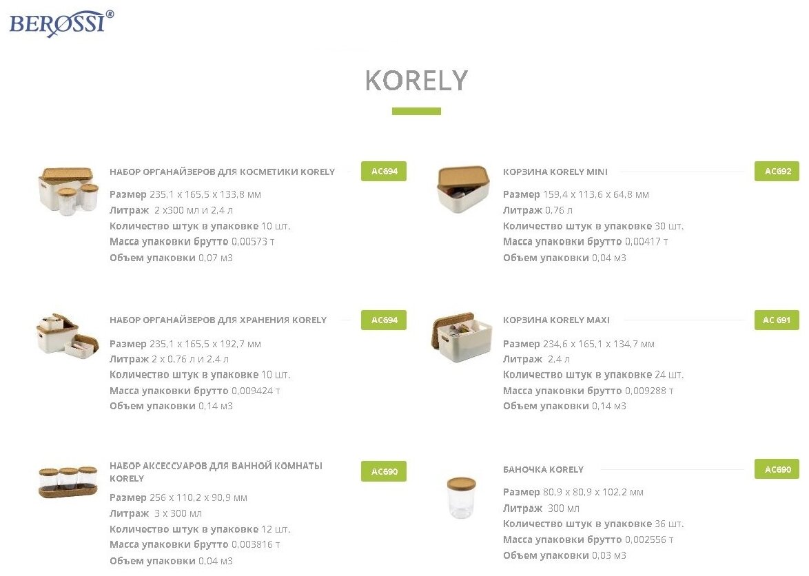 Набор аксессуаров для ванной комнаты Korely , цвет прозрачный 4994214 Hoff - фото №7