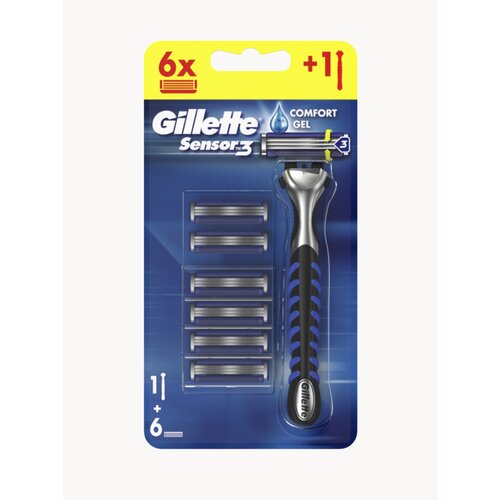 Станок для бритья мужской Бритва Gillette Sensor 3 с 6 сменными картриджами 1100₽