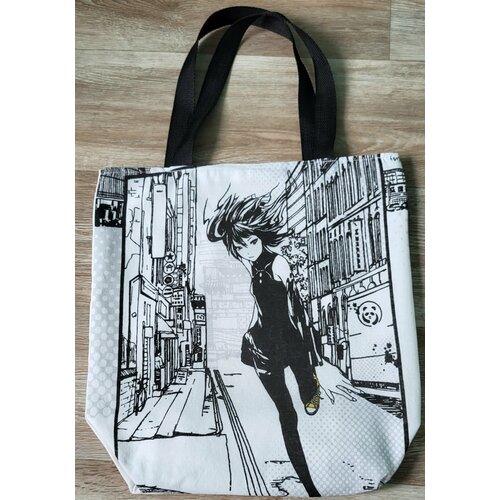 фото Сумка шоппер а5, фактура гладкая, белый, черный sokhor