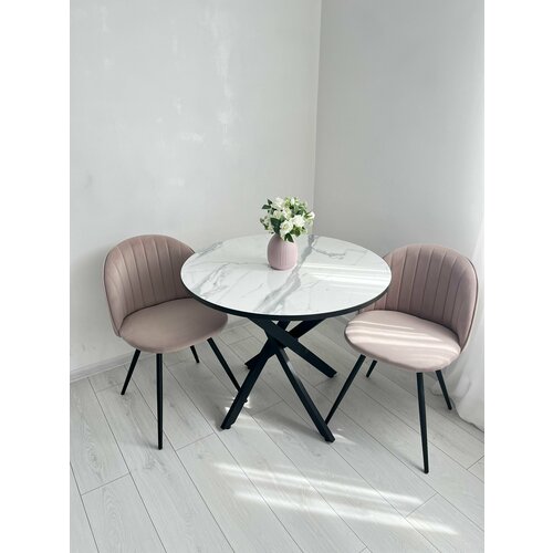 Стол обеденный круглый нераздвижной LOFT кухонный Лофт, 90х90х75 см