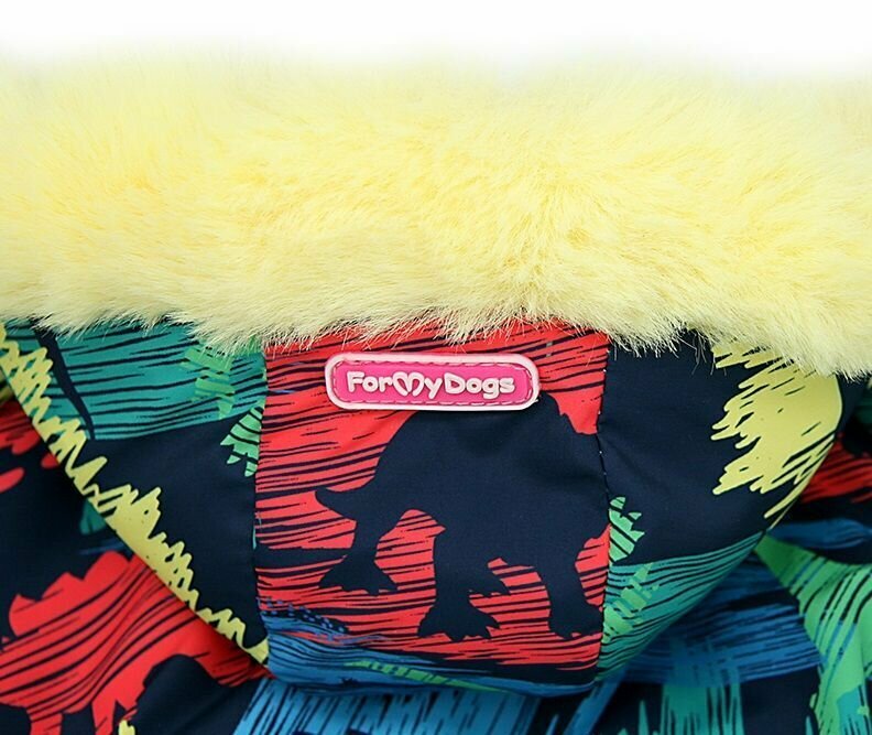 Комбинезон ForMyDogs "Динозаврики" зимний для собак мелких пород, мальчик, размер 14 - фотография № 4