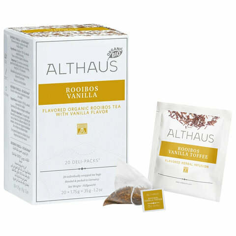 Чай ALTHAUS "Rooibos Vanilla", германия, фруктовый, 20 пакетиков по 1,75 г, TALTHB-DP0039