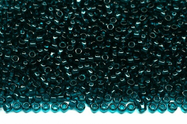 Бисер японский TOHO круглый 15/0 #0007BD капри, прозрачный, 10 грамм