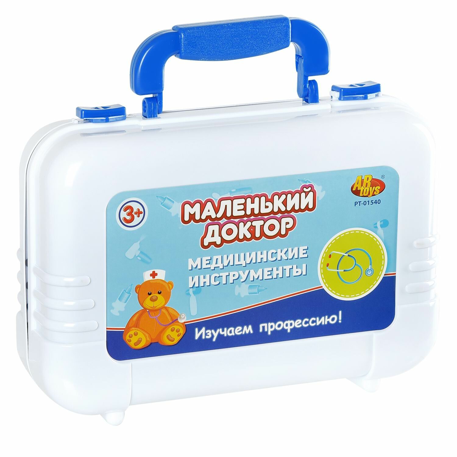 Игровой набор ABtoys Маленький доктор 9 предметов в чемодане свет звук