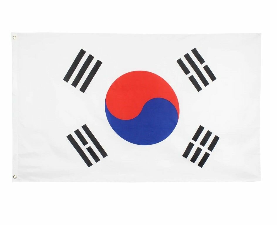 Флаг Южной Кореи 90х150 см, без флагштока, большой