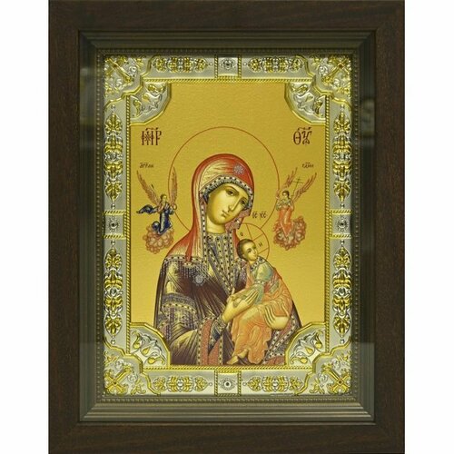 Икона Божья Матерь Страстная, 18x24 см, со стразами, в деревянном киоте, арт вк-680