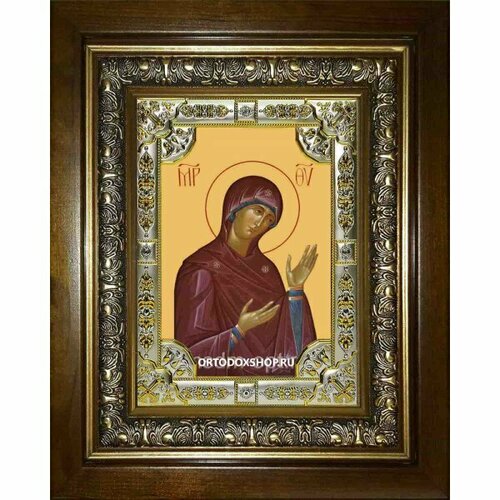 икона богородица деисусная 18x24 см со стразами в деревянном киоте арт вк 2883 Икона Богородица Деисусная, 18x24 см, со стразами, в деревянном киоте, арт вк-2890