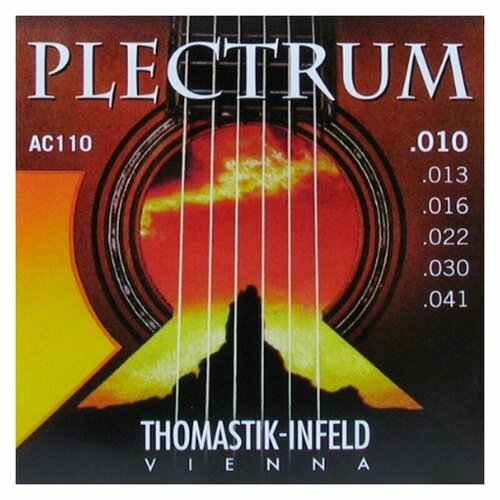 Струны для акустической гитары Thomastik AC110 Plectrum 10-41 струны для акустической гитары thomastik plectrum ac110