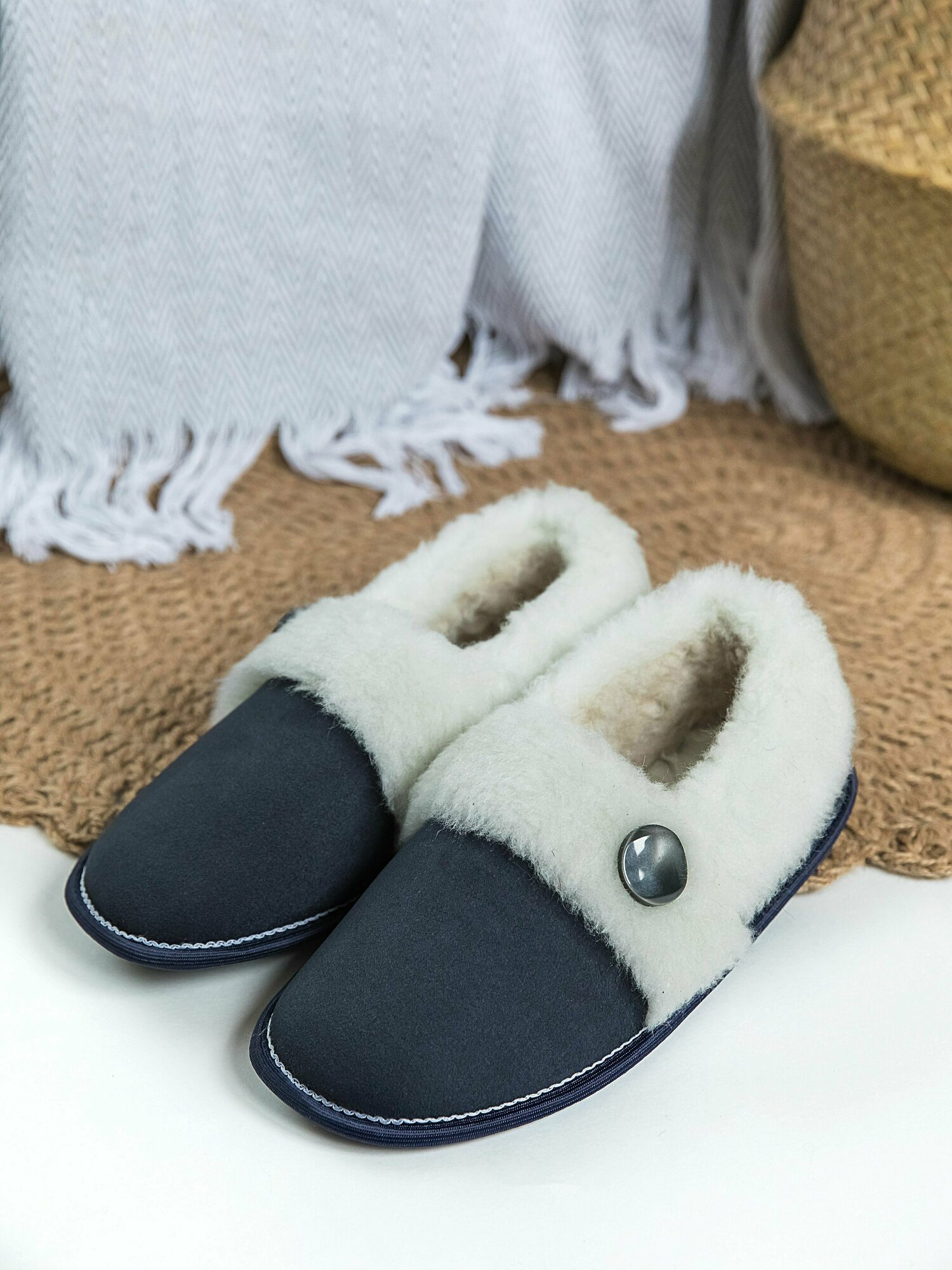 Тапочки, размер 44, темно-синий