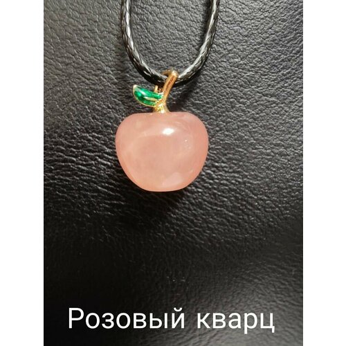 Колье, кварц, длина 45 см, розовый/бежевый