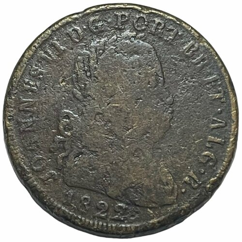 Португалия 40 рейс (патако) 1822 г. клуб нумизмат монета 40 рейс португалии 1822 года медь иоганн vi