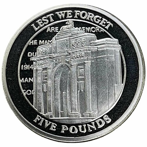 Гибралтар 5 фунтов 2008 г. (Первая мировая война - Мемориал Менинские ворота) (Proof)