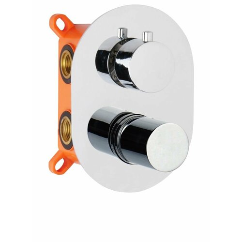 Встраиваемый смеситель AQG Tube 01TUB352CR для душа на 3 выхода с дивертером, хром