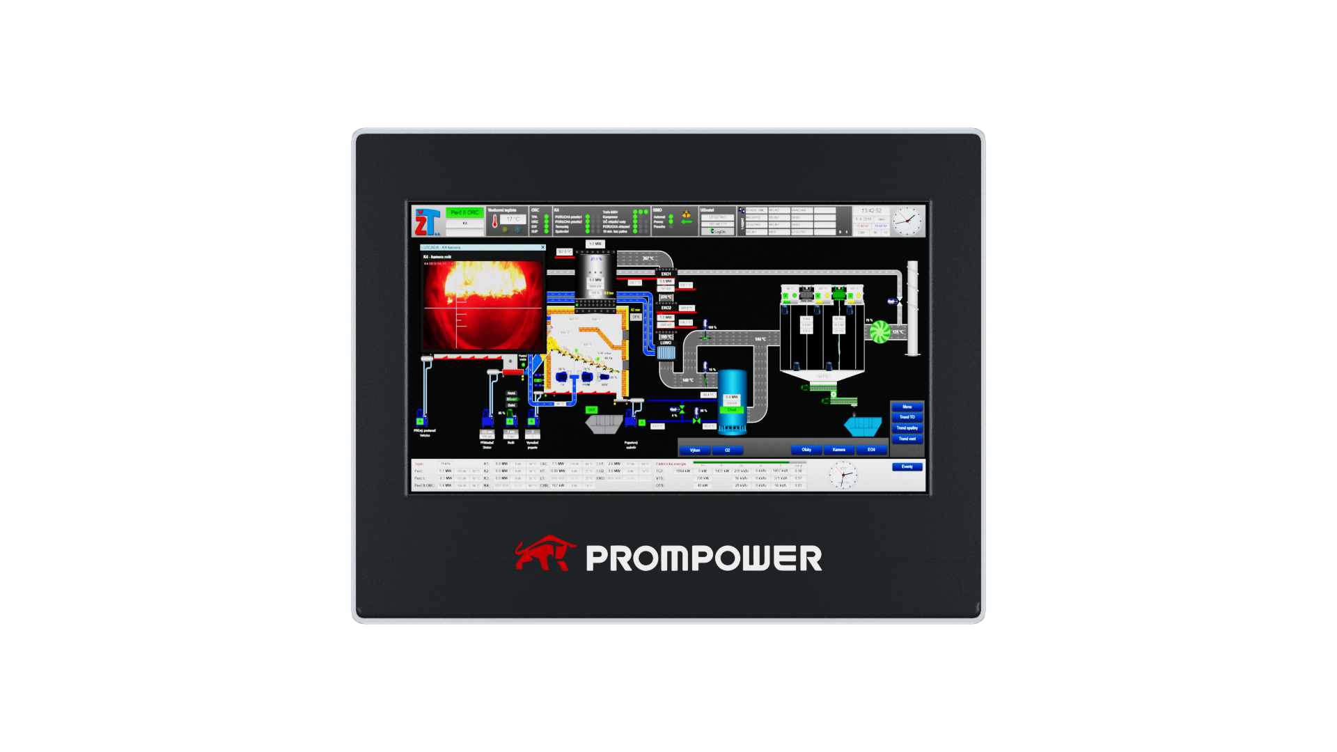 Панель оператора PROMPOWER PH1 Диагональ 102 Экран TFT разрешение 1024*600 Встроенный Ethernet Ethernet/RS232 RS422/RS485