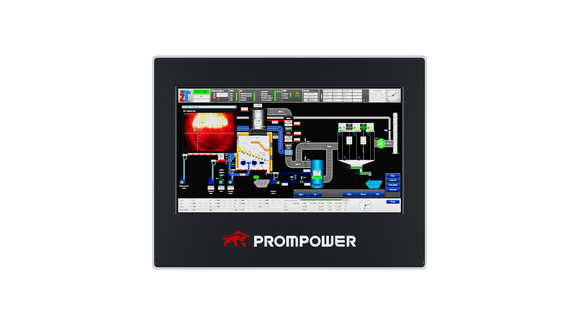 Панель оператора PROMPOWER PH1. Диагональ 10,2. Экран TFT разрешение 1024*600. Встроенный Ethernet. Ethernet/RS232, RS422/RS485. — фото 3