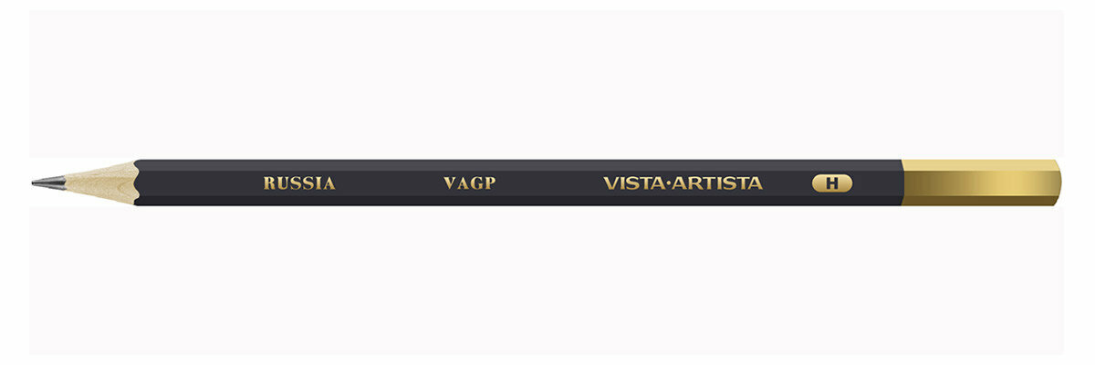 VISTA-ARTISTA VAGP Чернографитный карандаш заточенный Т (H) H .