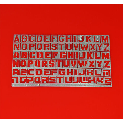 JAS Трафарет буквы латинского алфавита 78 символов