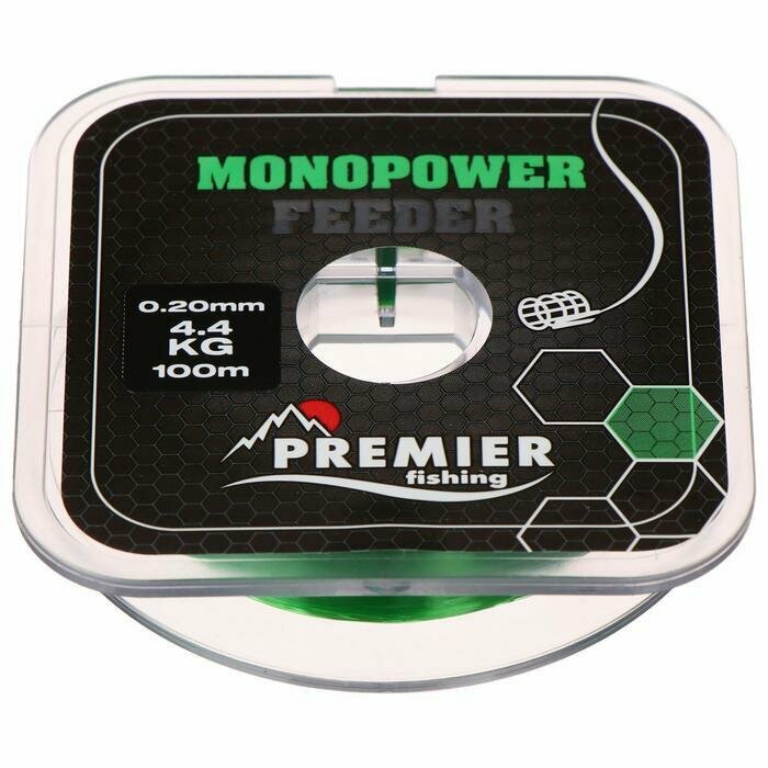 Леска Premier fishing MONOPOWER Feeder, green, 0,20 мм/100 м