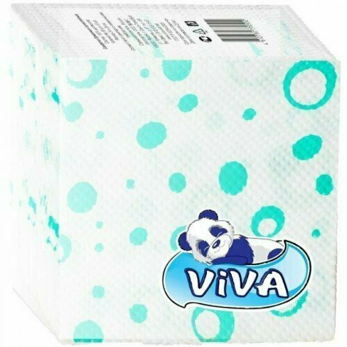 Салфетки бумажные Viva (Вива) с рисунком (в ассортименте), 80 штук, 2 упаковки