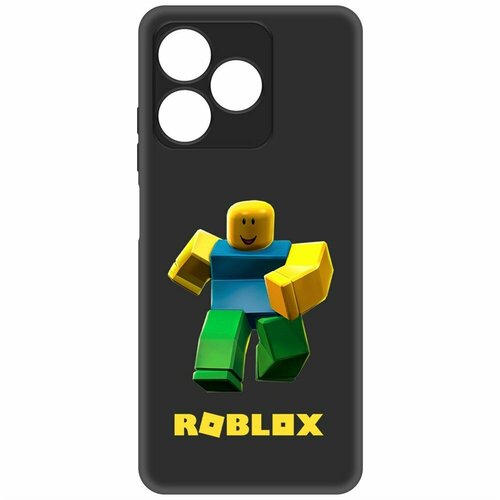 Чехол-накладка Krutoff Soft Case Roblox-Классический Нуб для Realme C51 черный чехол накладка krutoff soft case roblox классический нуб для realme c30 черный