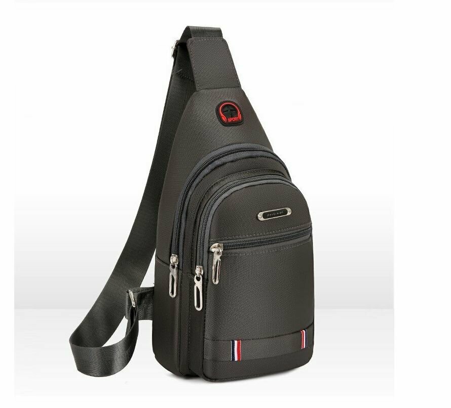 фото Сумка мужская треугольная, сумка рюкзак через плечо кросс боди