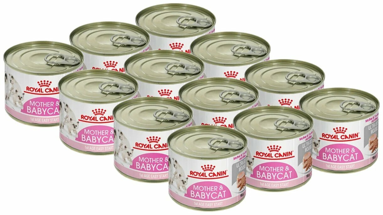 Влажный корм Royal Canin Mother & Babycat (Babycat Instinctive canned) 195 г (мусс) 12 шт х 195 г