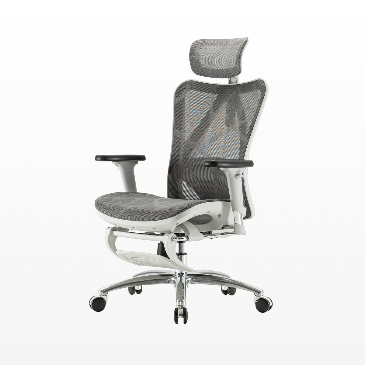 Компьютерное кресло с подставкой для ног LuxAlto с подставкой для ног, Серое