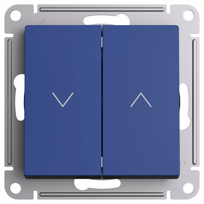 Systeme Electric AtlasDesign Аквамарин Выключатель 2-клавишный жалюзи, 10А, механизм ATN001119