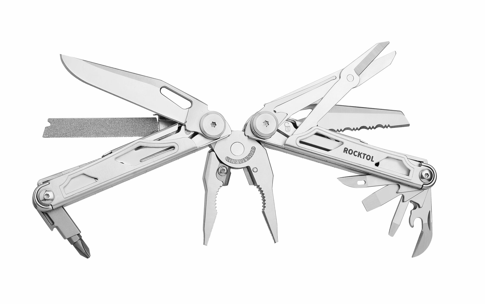 Мультитул ROCKTOL SK05 (SK05) с набором бит и нейлоновым чехлом — фото 1
