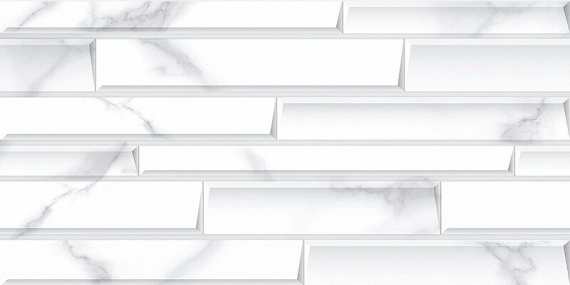 Керамическая плитка Керлайф Calacatta bianco Bricks Rel 33 настенная 315х63 см белый