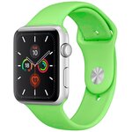 Силиконовый ремешок для Apple Watch 38-40-41 mm, Series 1-7, SE / Сменный браслет (Sport Band) для смарт часов Эпл Вотч 38-41 мм (Green S) - изображение