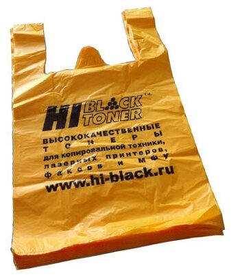 Пакет-майка Hi-Black, Пнд, цвет-желтый, 380x600 мм (в упаковке 100 шт.) pr081