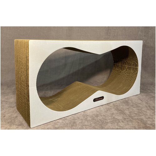 Когтеточка для кошек / Когтедралка /Когтеточка из дерева-картона/ Когтеточка из картона / Когтеточка/ Лежанка / Двухсторонняя/ XXLка бежевая