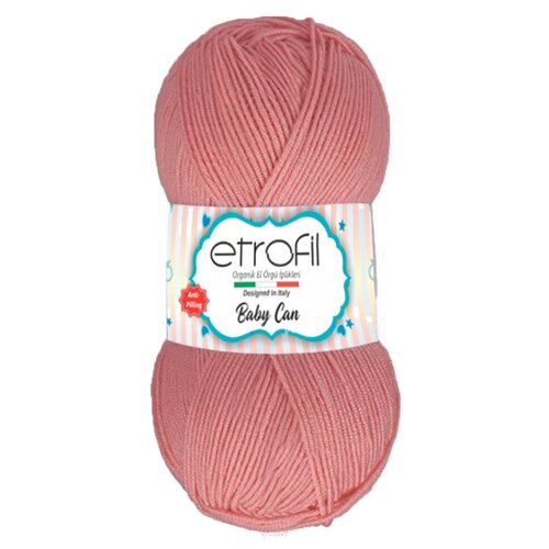 Пряжа для вязания Etrofil 'BABY CAN' 100гр 250м (100% антипиллинговый акрил) (80031 коралловый), 5 мотков