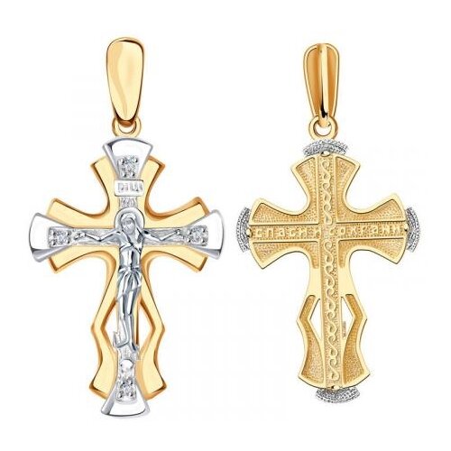 фото Подвеска zolotye uzory, золото, 585 проба, фианит diamant online